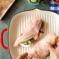 Grillserpenyő Mattia 2.0, ø 28 cm - Zománcozott öntöttvas grillserpenyő fedő nélkül, piros