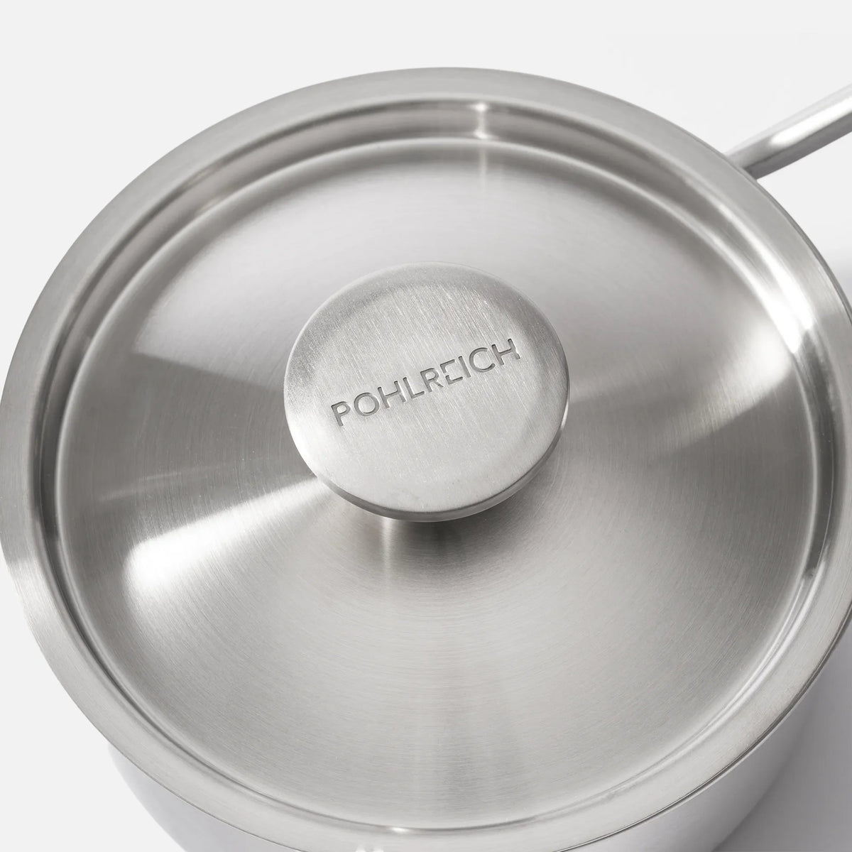 Kúp alakú nyeles lábas FABINI & Pohlreich 2.0, ø 20 cm (1,5 l) - Szegecs nélküli, többrétegű rozsdamentes acél nyeles lábas fedővel