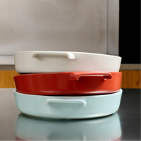 Sütőtál Terra, ø 26 cm - Kerek kerámia sütőtál, piros