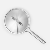 Mély serpenyő Lucca 3.0 Pro, ø 24 cm (2,5 l) - Szegecs nélküli, rozsdamentes acél mély serpenyő fedővel