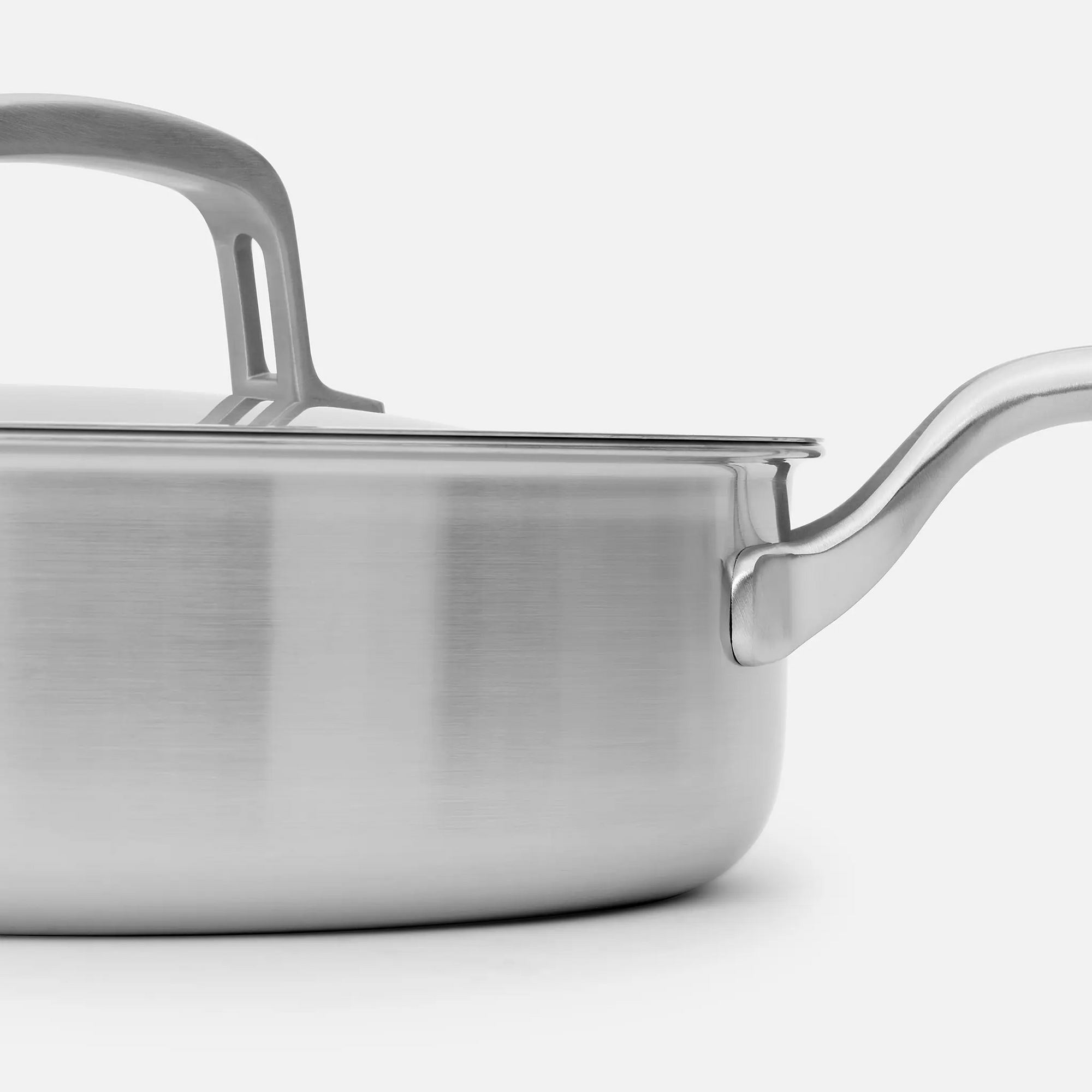 Mély serpenyő Lucca 3.0 Pro, ø 24 cm (2,5 l) - Szegecs nélküli, rozsdamentes acél mély serpenyő fedővel