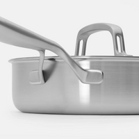 Mély serpenyő Lucca 3.0 Pro, ø 24 cm (2,5 l) - Szegecs nélküli, rozsdamentes acél mély serpenyő fedővel