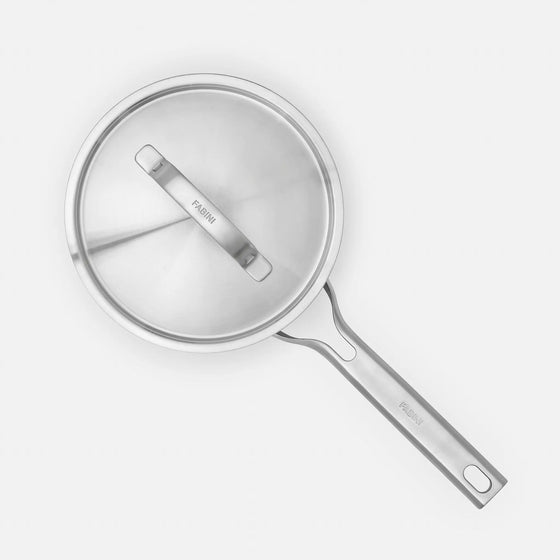 Nyeles lábas Lucca 3.0, ø 20 cm (1,5 l) - Szegecs nélküli, kúp alakú többrétegű rozsdamentes acél nyeles lábas, fedővel