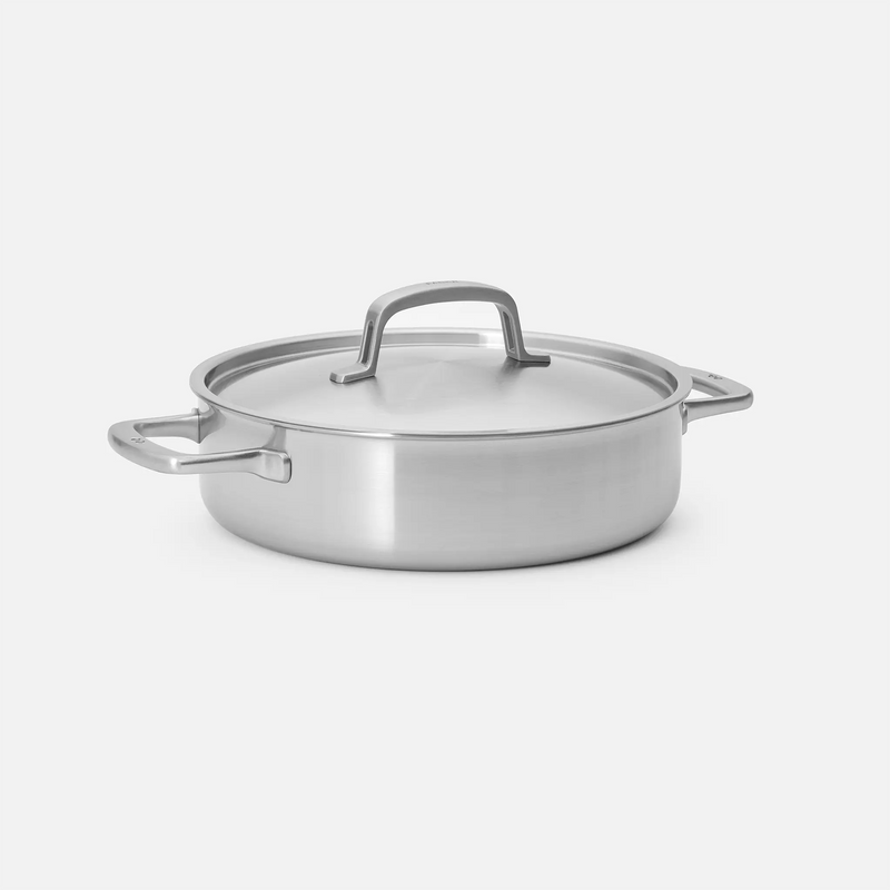 Tálaló tegame serpenyő Lucca 3.0 Pro, ø 28 cm (4 l) - Többrétegű rozsdamentes acél tegame serpenyő, fedővel