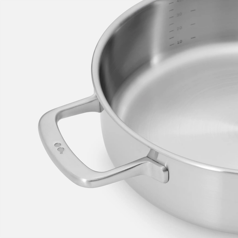 Tálaló tegame serpenyő Lucca 3.0 Pro, ø 28 cm (4 l) - Többrétegű rozsdamentes acél tegame serpenyő, fedővel