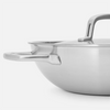 Szegecsmentes WOK serpenyő többrétegű rozsdamentes acélból, fedővel, Ø 30 cm