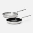Serpenyő szett Lucca 4.0 Pro, ø 26 cm, 2 db - Rozsdamentes szegecs nélküli serpenyő + tapadásmentes, kerámia bevonatos szegecs nélküli serpenyő