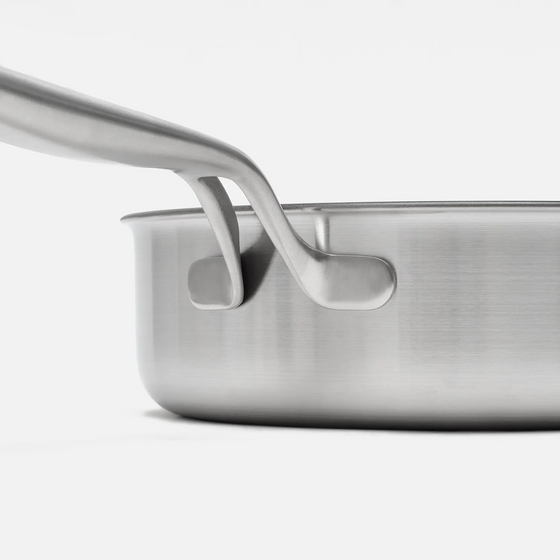 Mély serpenyő Lucca 4.0 Pro, ø 24 cm (2,5 l) - Szegecs nélküli mély serpenyő többrétegű rozsdamentes acélból, fedővel
