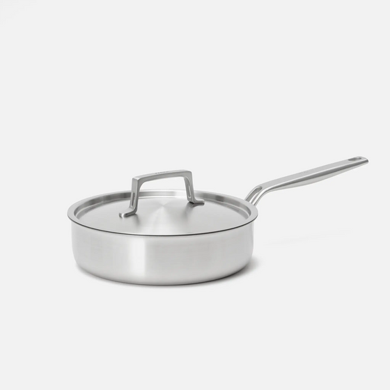 Mély serpenyő Lucca 4.0 Pro, ø 24 cm (2,5 l) - Tapadásmentes, szegecs nélküli mély serpenyő többrétegű rozsdamentes acélból, fedővel