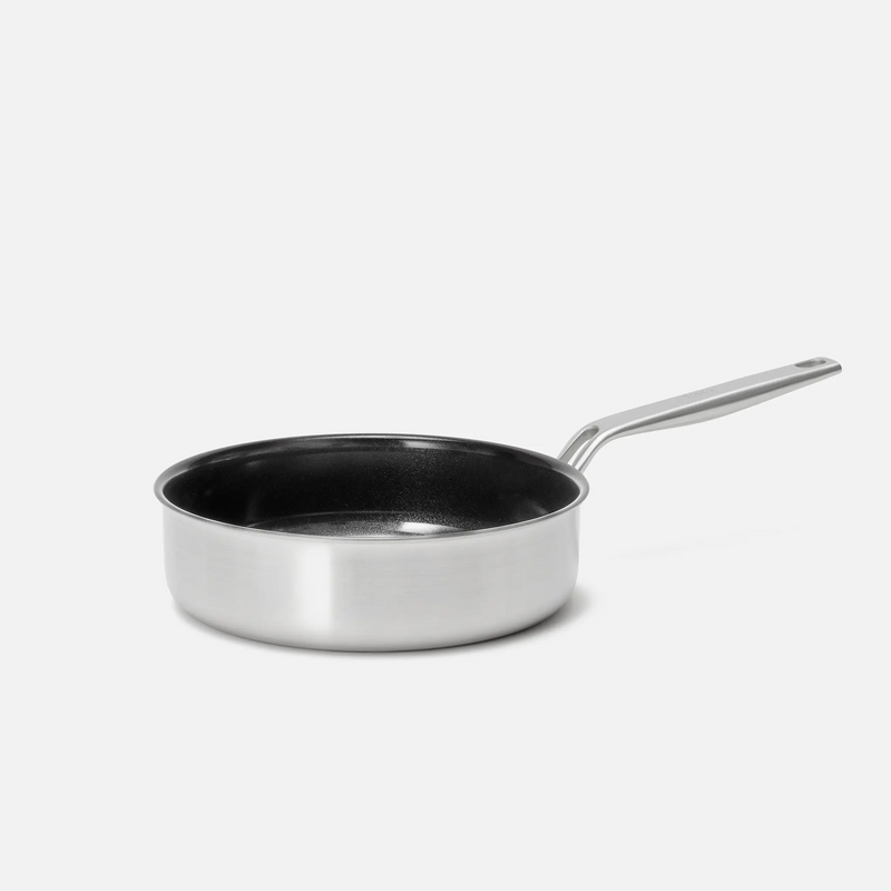 Mély serpenyő Lucca 4.0 Pro, ø 24 cm (2,5 l) - Tapadásmentes, szegecs nélküli mély serpenyő többrétegű rozsdamentes acélból, fedővel
