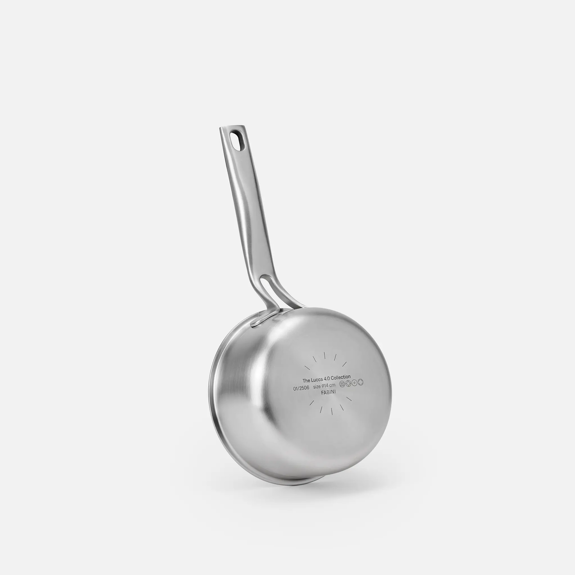 Nyeles lábas Lucca 4.0 Pro, ø 14 cm (0,8 l) - Szegecs nélküli nyeles lábas többrétegű rozsdamentes acélból, fedővel
