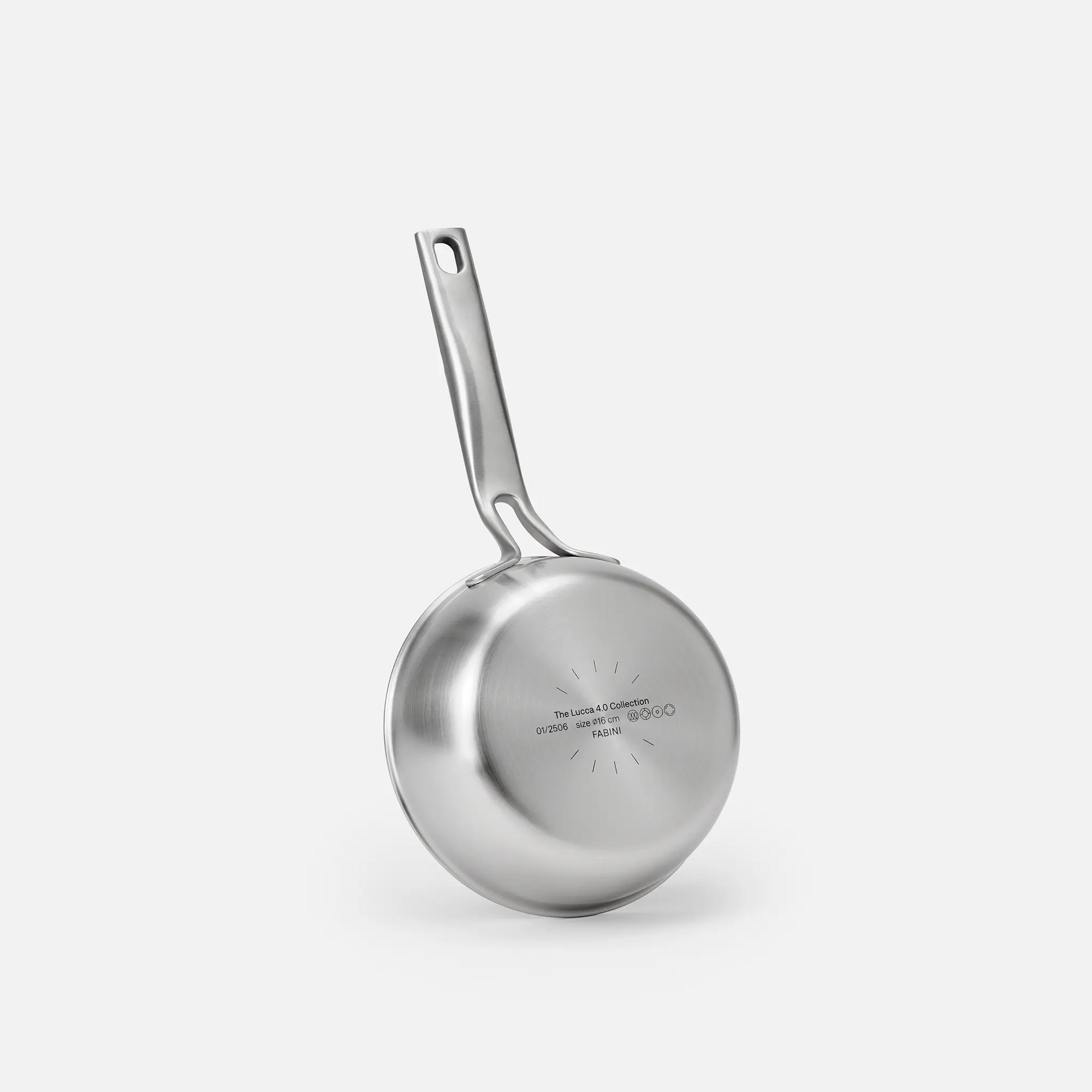 Kúp alakú nyeles lábas Lucca 4.0 Pro, ø 16 cm (0,8 l) - Szegecs nélküli nyeles lábas több rétegű rozsdamentes acélból, fedővel
