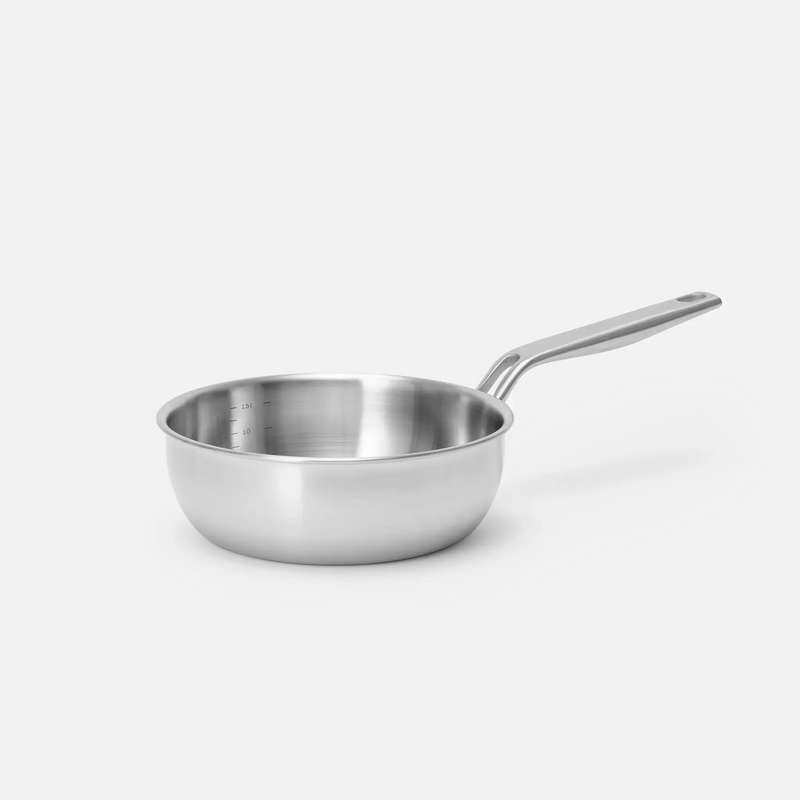Kúp alakú nyeles lábas Lucca 4.0 Pro, ø 20 cm (1,5 l) - Szegecs nélküli nyeles lábas több rétegű rozsdamentes acélból, fedővel
