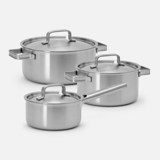 Edénykészlet Lucca 4.0 Standard, 6 db - Szegecs nélküli, többrétegű rozsdamentes acél edénykészlet