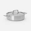 Lucca 4.0 szegecsmentes tegame serpenyő többrétegű rozsdamentes acélból, fedővel Ø 28 cm (4 l)