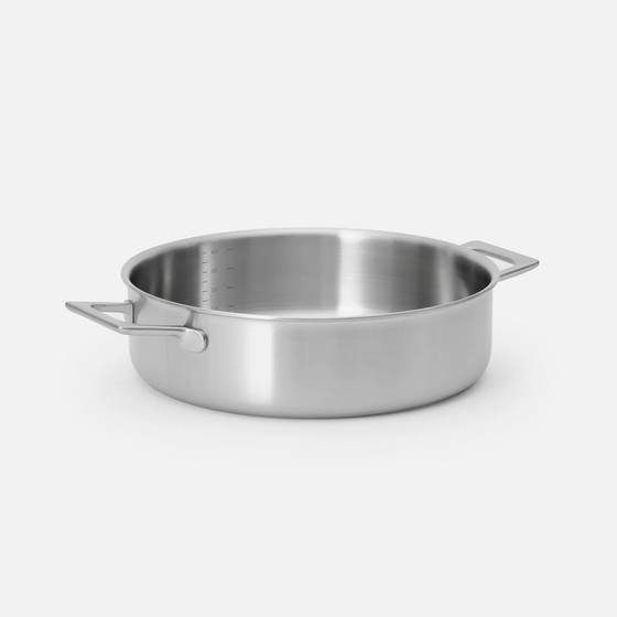 Tegame serpenyő Lucca 4.0 Pro, ø 28 cm (4 l) - Szegecs nélküli tegame serpenyő többrétegű rozsdamentes acélból, fedővel