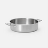 Lucca 4.0 szegecsmentes tegame serpenyő többrétegű rozsdamentes acélból, fedővel Ø 28 cm (4 l)