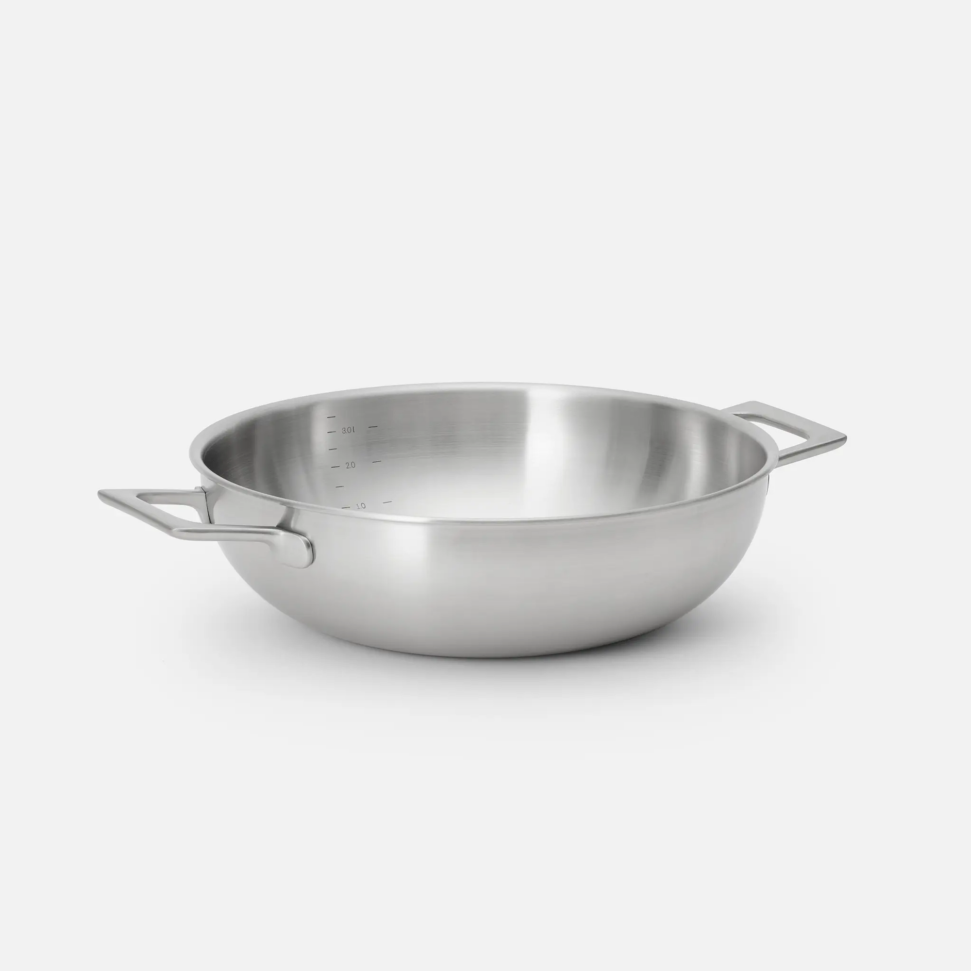 Kúpos tegame serpenyő Lucca 4.0 Pro, ø 28 cm (3,5 l) - Szegecs nélküli tegame serpenyő többrétegű rozsdamentes acélból, fedővel