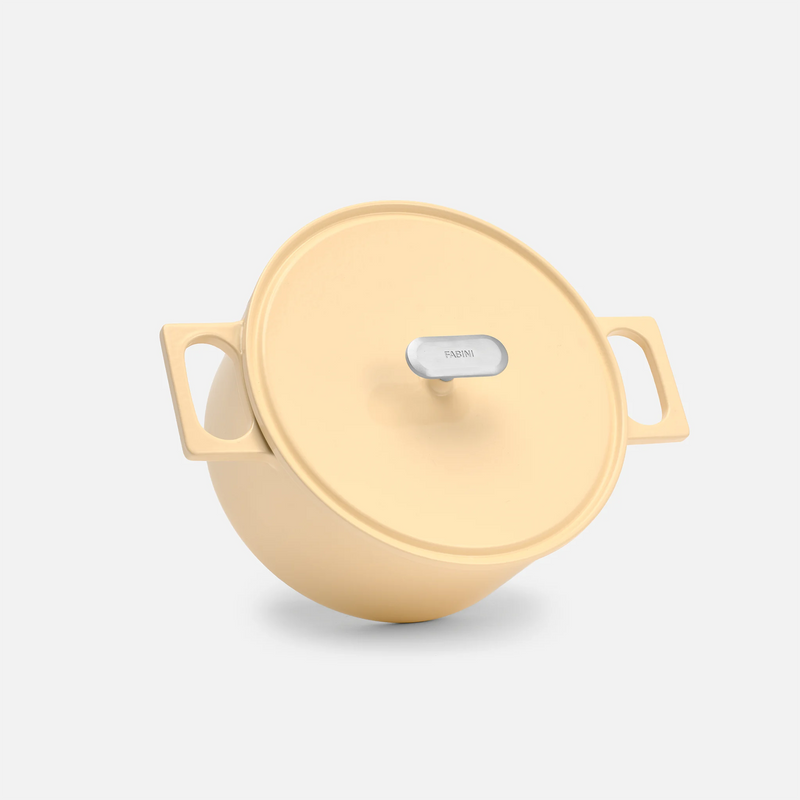 Lábas Mattia 3.0, ø 26 cm (5,5 l) - Zománcozott öntöttvas lábas fedővel, fényes krémszínű