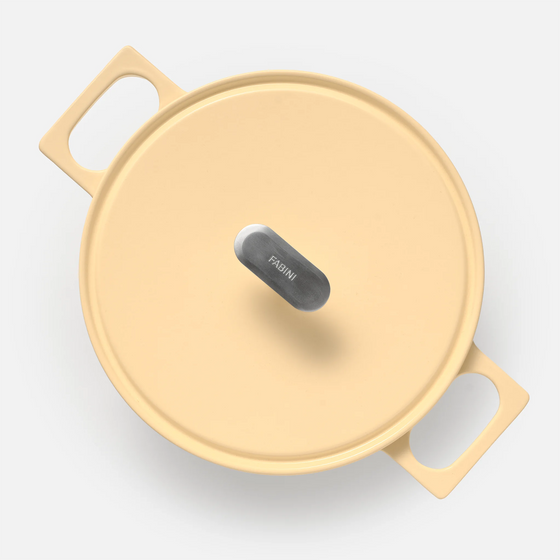 Lábas Mattia 3.0, ø 26 cm (5,5 l) - Zománcozott öntöttvas lábas fedővel, fényes krémszínű