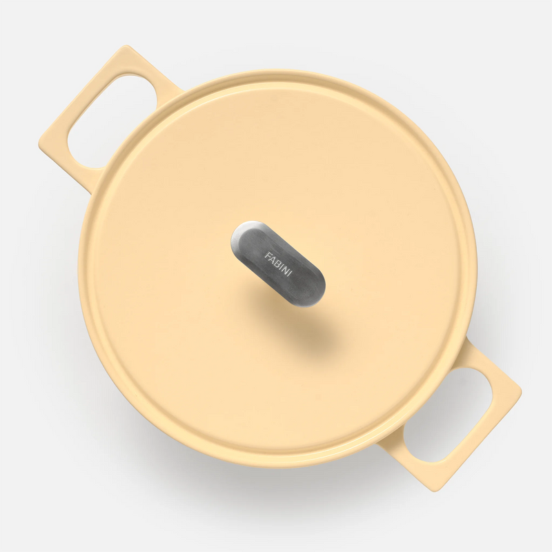 Lábas Mattia 3.0, ø 26 cm (5,5 l) - Zománcozott öntöttvas lábas fedővel, fényes krémszínű