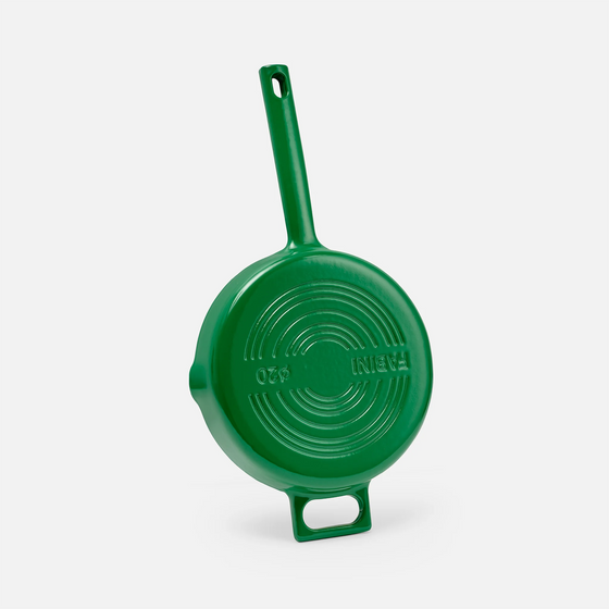 Serpenyő Mattia 3.0, ø 20 cm - Zománcozott öntöttvas serpenyő, fényes zöld