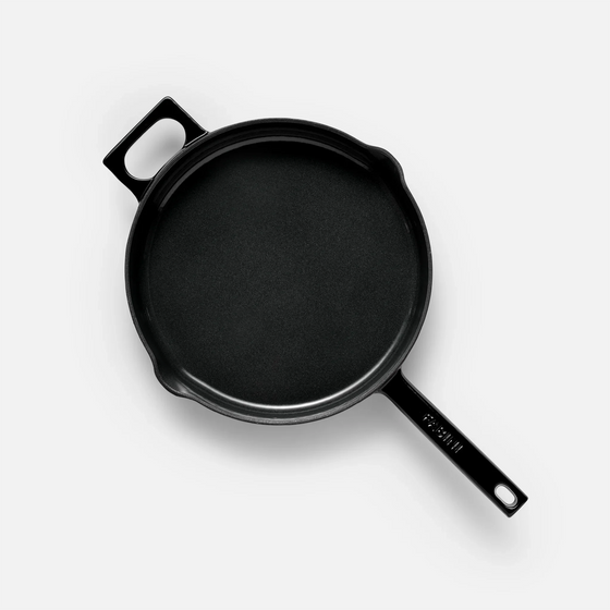 Serpenyő Mattia 3.0, ø 26 cm - Zománcozott öntöttvas serpenyő fedő nélkül, fényes fekete