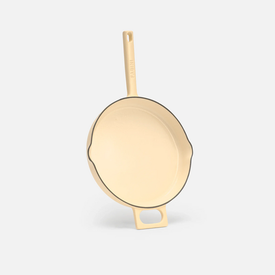 Serpenyő Mattia 3.0, ø 26 cm - Zománcozott öntöttvas serpenyő fedő nélkül, fényes krémszínű