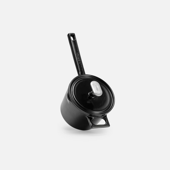 Lábas Mattia 3.0, ø 14 cm (1,65 l) - Zománcozott öntöttvas lábas, fényes fekete