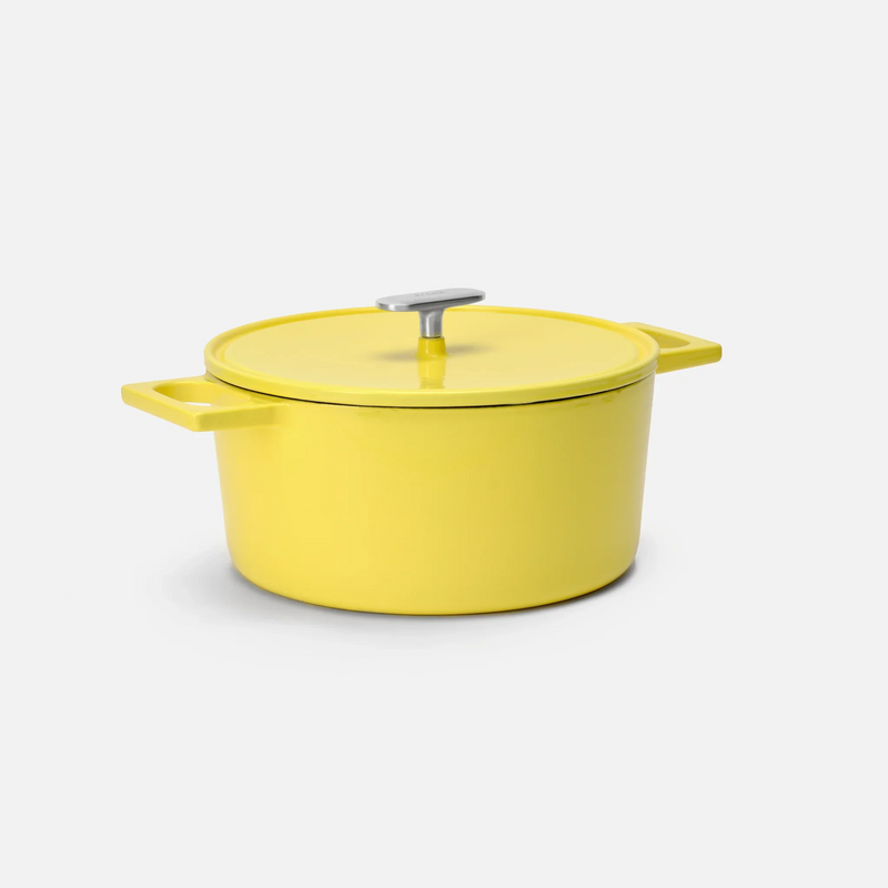 Lábas Mattia 3.0, ø 26 cm (5,5 l) - Zománcozott öntöttvas lábas fedővel, fényes vajsárga színű