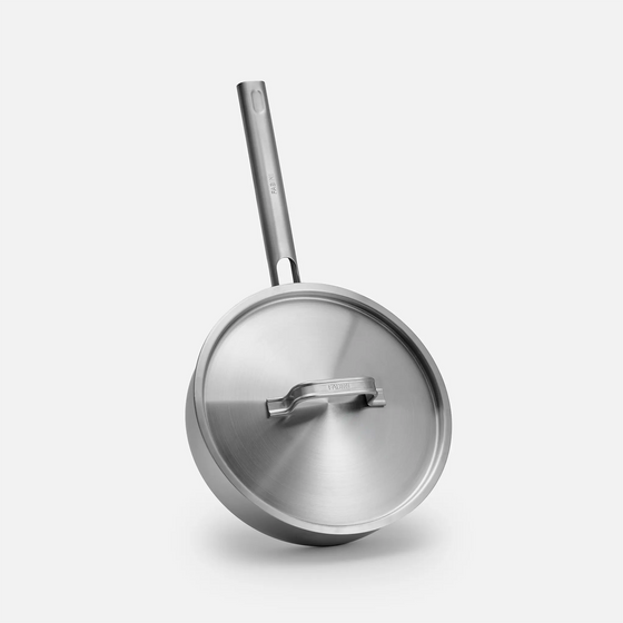 Mély serpenyő Lucca 4.0 Standard, ø 24 cm (2,5 l) - Szegecs nélküli, többrétegű rozsdamentes acél mély serpenyő, fedővel