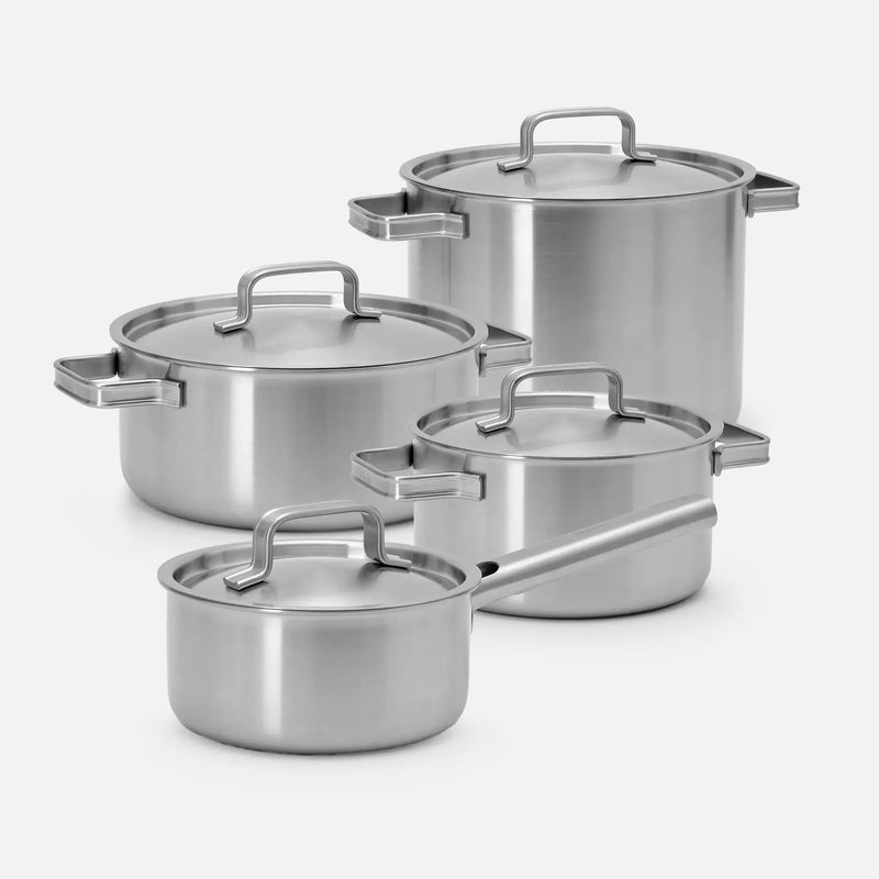Edénykészlet Lucca 4.0 Standard, 8 db - Szegecs nélküli, többrétegű rozsdamentes acél edénykészlet