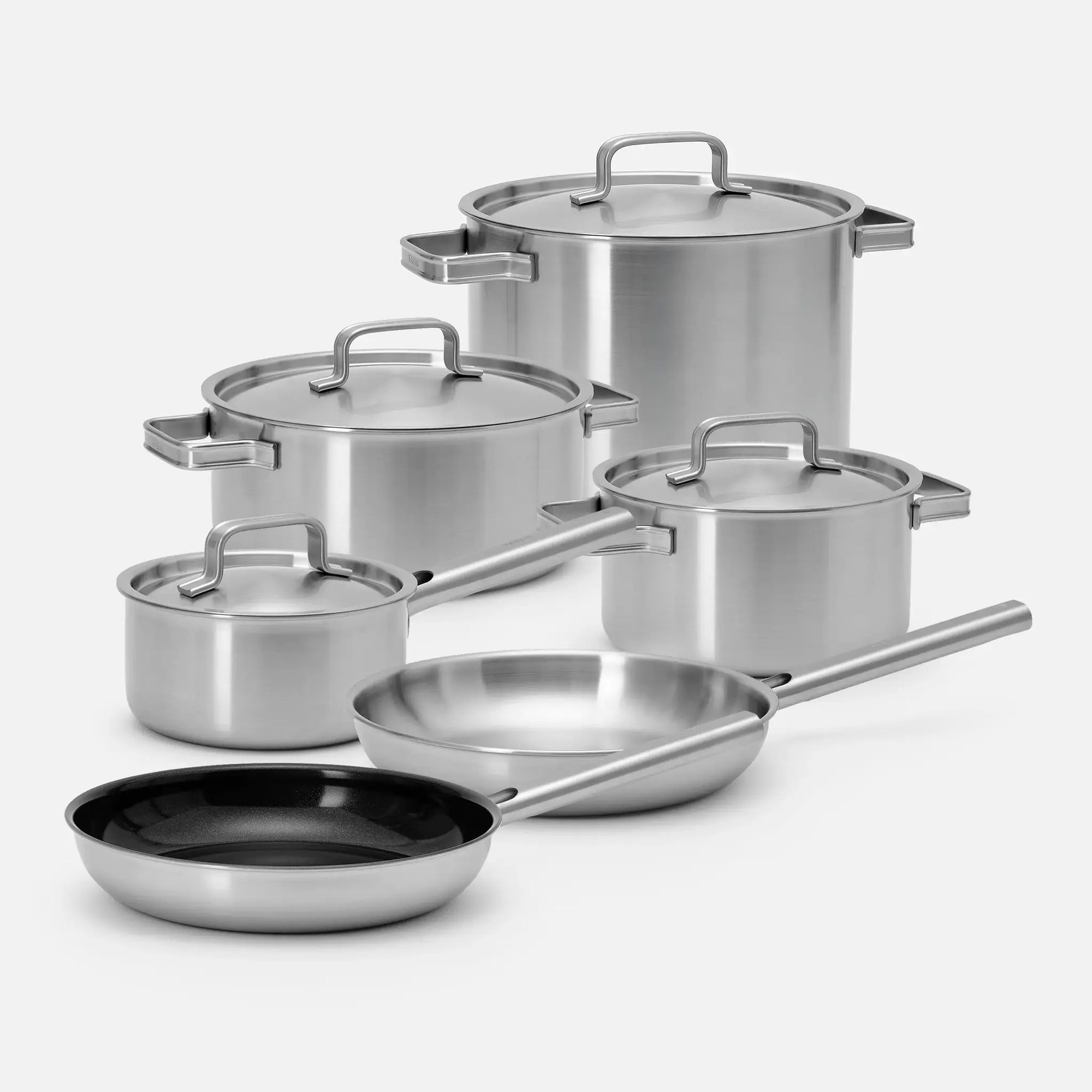 Nagy edény- és serpenyőkészlet Lucca 4.0 Standard, 10 db - Szegecs nélküli, többrétegű rozsdamentes acél edénykészlet