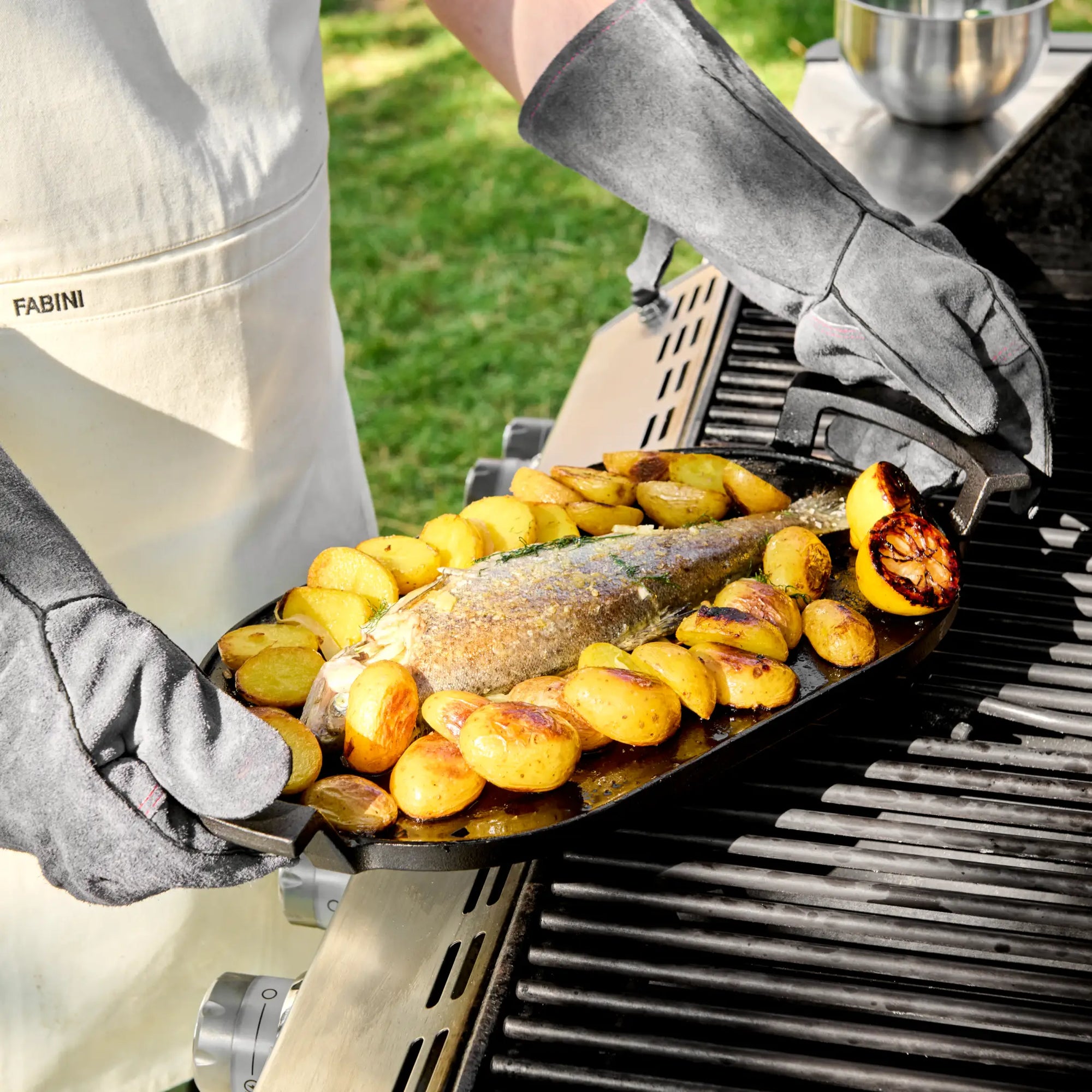 Grillsütő lap Lore - Öntöttvas grillsütő lap, ovális
