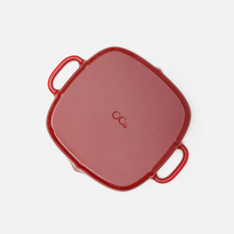 Grillserpenyő Mattia 2.0, ø 28 cm - Zománcozott öntöttvas grillserpenyő fedő nélkül, piros
