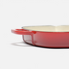 Zománcozott öntöttvas grillserpenyő Ø 28 cm, piros