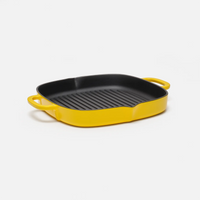 Zománcozott öntöttvas grillserpenyő Ø 28 cm, sárga