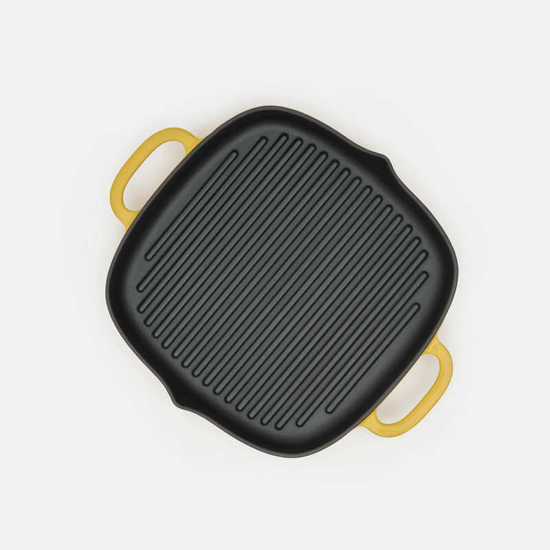 Grillserpenyő Mattia 2.0, ø 28 cm - Zománcozott öntöttvas grillserpenyő fedő nélkül, sárga