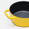 Zománcozott öntöttvas lábas fedővel Ø 20 cm (2 l), sárga