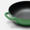 Zománcozott öntöttvas tegame serpenyő fedővel Ø 26 cm (3,5 l), zöld