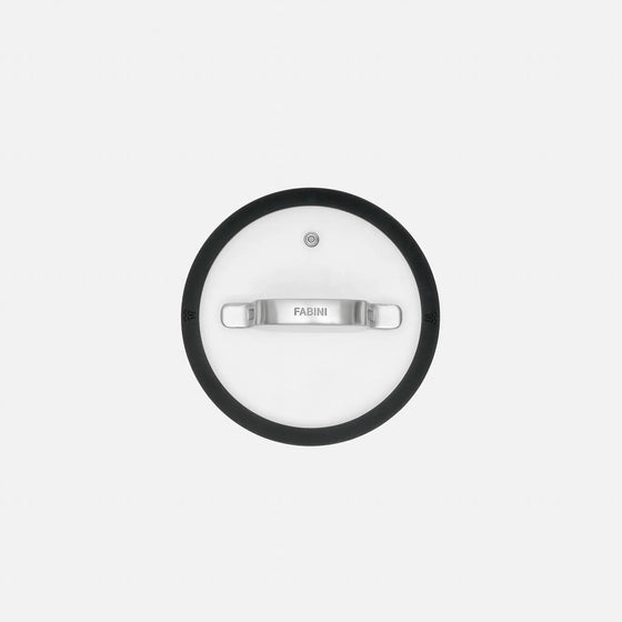 Üvegfedő Meda 3.0, ø 16 cm  - Üvegfedő szilikon peremmel, fekete