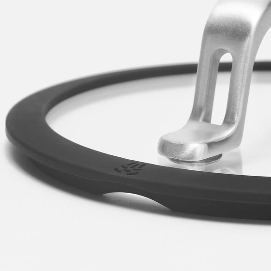 Üvegfedő Meda 3.0, ø 16 cm  - Üvegfedő szilikon peremmel, fekete