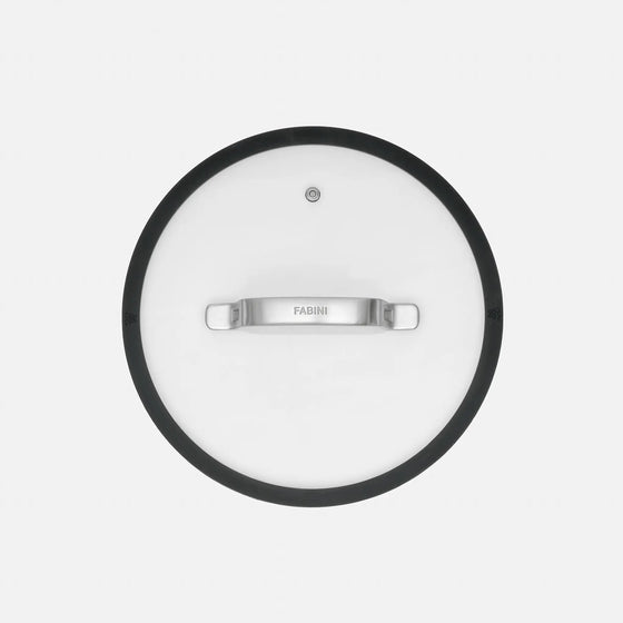 Üvegfedő Meda 3.0, ø 24 cm  - Üvegfedő szilikon peremmel, fekete