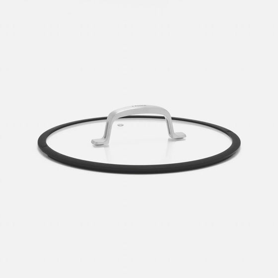 Üvegfedő Meda 3.0, ø 28 cm  - Üvegfedő szilikon peremmel, fekete