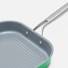 Meda 3.0 tapadásmentes, szögletes grillserpenyő kerámia bevonattal, fedő nélkül, Ø 28 cm, zöld