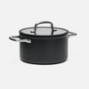 Meda 3.0 tapadásmentes kerámia bevonatos edény fedővel Ø 24 cm (5,5 l), fekete