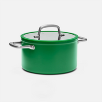 Meda 3.0 tapadásmentes kerámia bevonatos edény fedővel Ø 24 cm (5,5 l), zöld