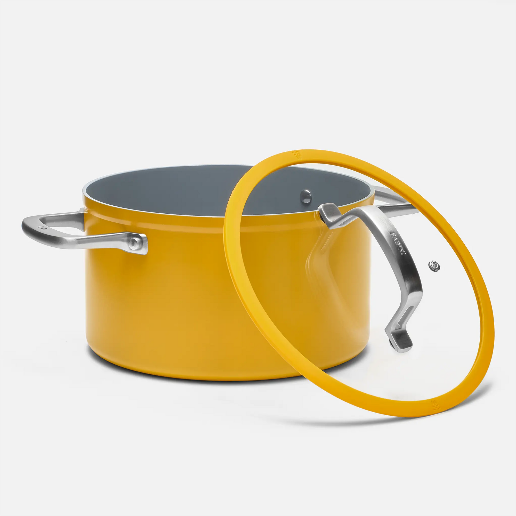 Lábas Meda 3.0, ø 24 cm (5,5 l) - Tapadásmentes lábas kerámia bevonattal, fedővel, sárga