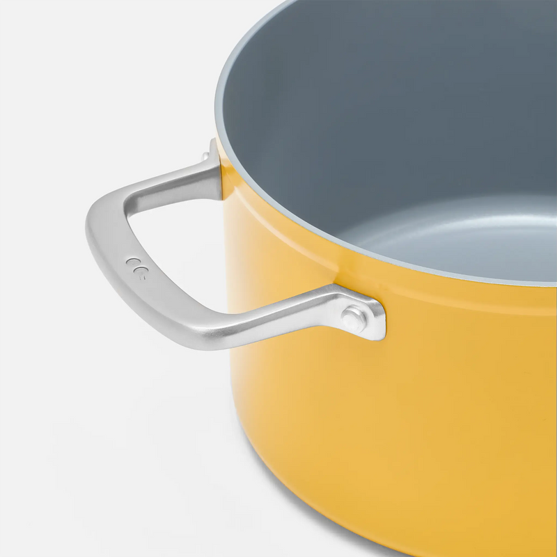 Lábas Meda 3.0, ø 24 cm (5,5 l) - Tapadásmentes lábas kerámia bevonattal, fedővel, sárga