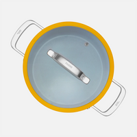 Lábas Meda 3.0, ø 24 cm (5,5 l) - Tapadásmentes lábas kerámia bevonattal, fedővel, sárga